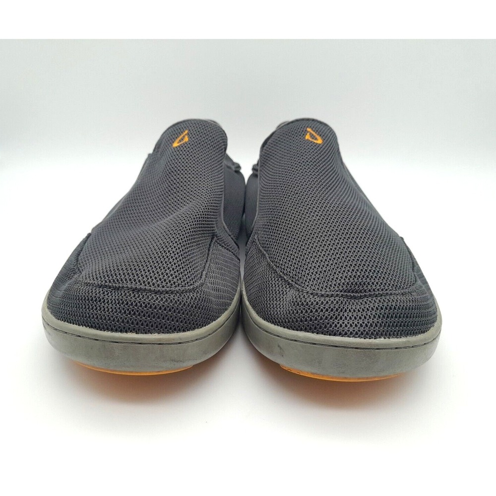 Olukai Nohea Mesh Loafers Dark Shadow Mens Size US 11.5 EUR 44.5 Gray Orange - Picture 2 of 9